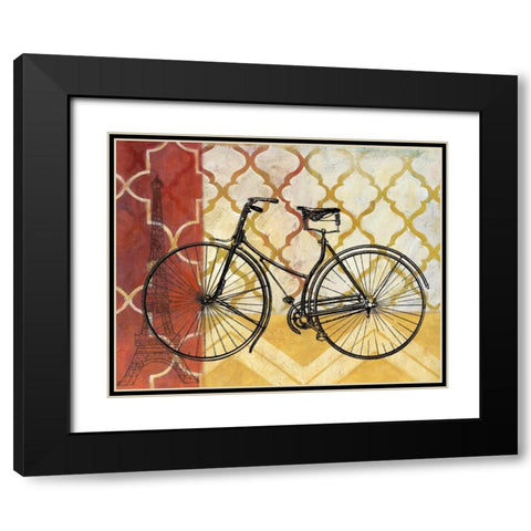 Cyclisme III Black Modern Wood Framed Art Print with Double Matting by Nan