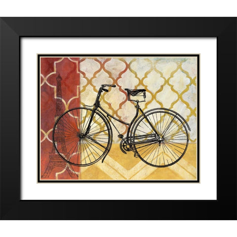 Cyclisme III Black Modern Wood Framed Art Print with Double Matting by Nan