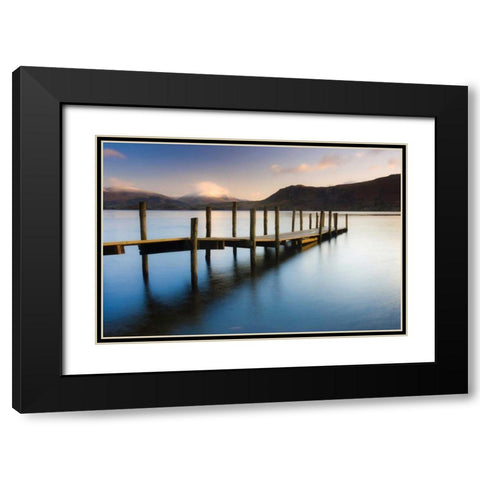 Brandlehow Bay Jetty Black Modern Wood Framed Art Print with Double Matting by Delimont, Danita