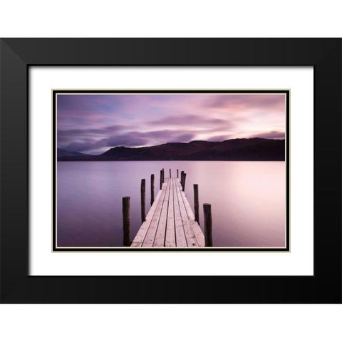 Brandlehow Bay Jetty-Derwenter Black Modern Wood Framed Art Print with Double Matting by Delimont, Danita