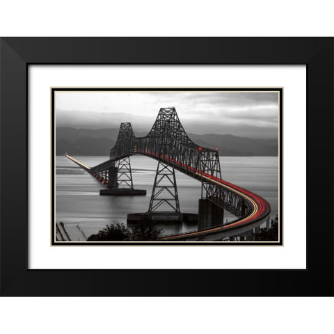 Boomerang Black Modern Wood Framed Art Print with Double Matting by Reed, Aaron