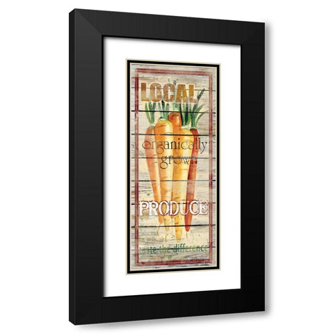 Carrots Black Modern Wood Framed Art Print with Double Matting by Robinson, Carol