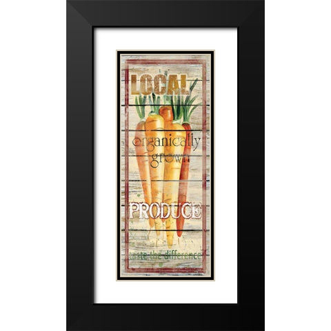 Carrots Black Modern Wood Framed Art Print with Double Matting by Robinson, Carol