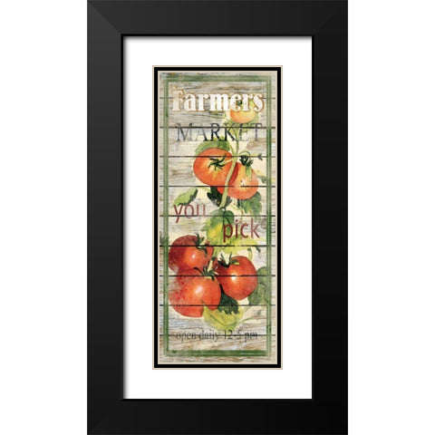 Tomatoes Black Modern Wood Framed Art Print with Double Matting by Robinson, Carol