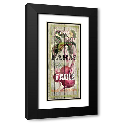 Beets Black Modern Wood Framed Art Print with Double Matting by Robinson, Carol