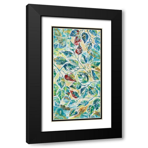 Leaf Montage I Black Modern Wood Framed Art Print with Double Matting by Donovan, Maria