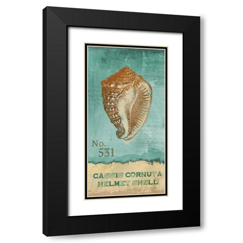 Helmet Shell Black Modern Wood Framed Art Print with Double Matting by Knutsen, Conrad
