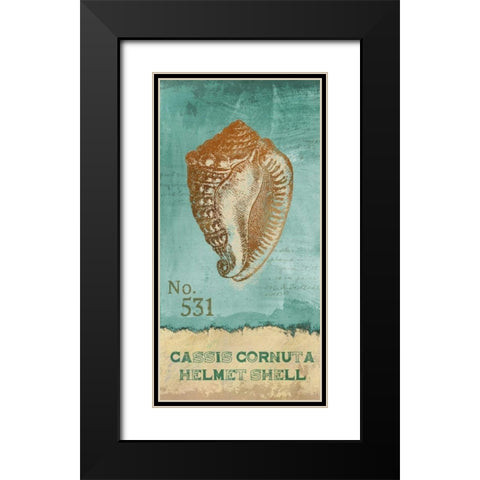 Helmet Shell Black Modern Wood Framed Art Print with Double Matting by Knutsen, Conrad