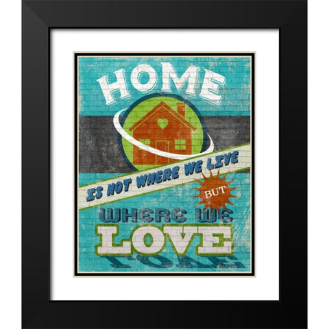 Where we Love Black Modern Wood Framed Art Print with Double Matting by Knutsen, Conrad