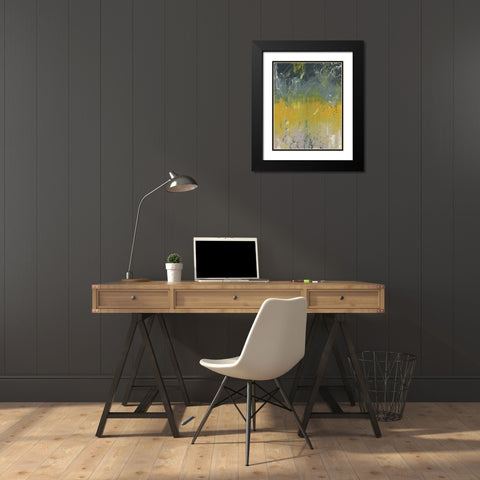 Yellow Abstract I Black Modern Wood Framed Art Print with Double Matting by Coopersmith, Justin