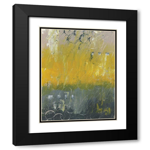 Yellow Abstract II Black Modern Wood Framed Art Print with Double Matting by Coopersmith, Justin