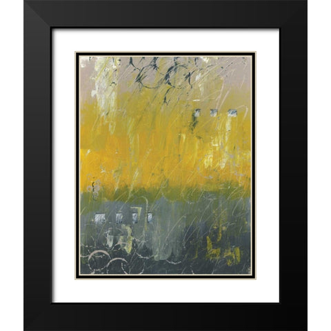 Yellow Abstract II Black Modern Wood Framed Art Print with Double Matting by Coopersmith, Justin