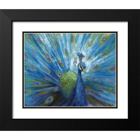 Majestic in Blue Black Modern Wood Framed Art Print with Double Matting by Nan