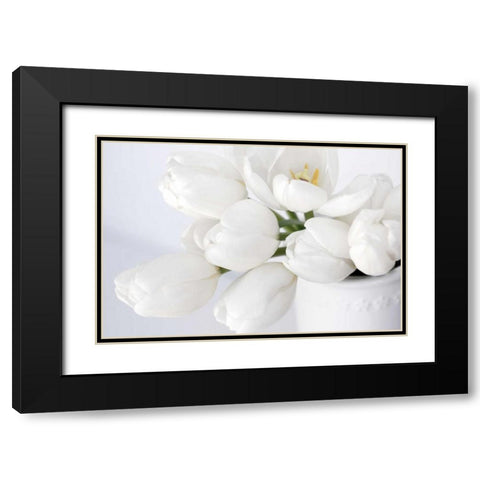 Elegant in White Black Modern Wood Framed Art Print with Double Matting by Naugle, Karen
