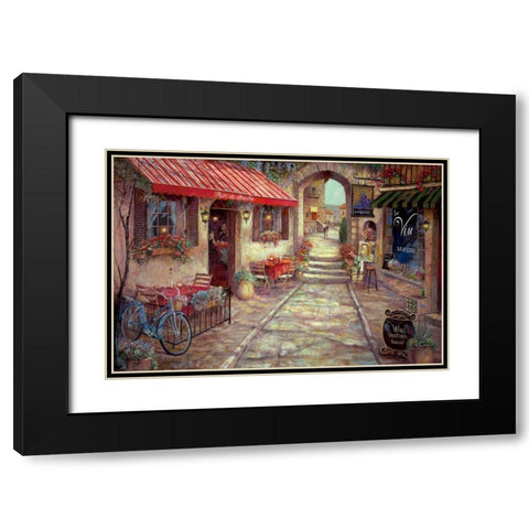 Bar du Marche Black Modern Wood Framed Art Print with Double Matting by Manning, Ruane