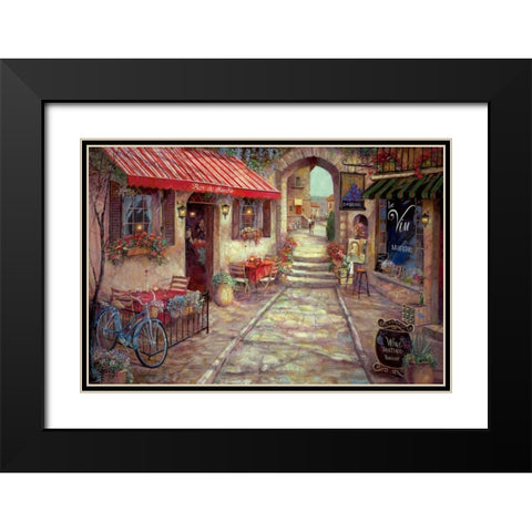 Bar du Marche Black Modern Wood Framed Art Print with Double Matting by Manning, Ruane