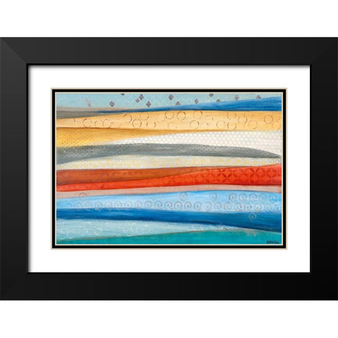 Layers of the Earth Black Modern Wood Framed Art Print with Double Matting by Tava Studios