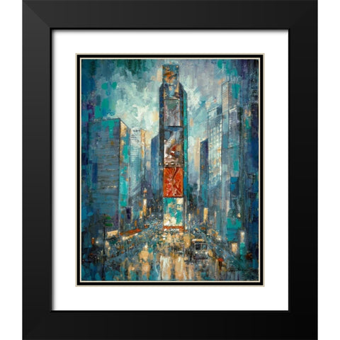 City of Lights Black Modern Wood Framed Art Print with Double Matting by Manning, Ruane