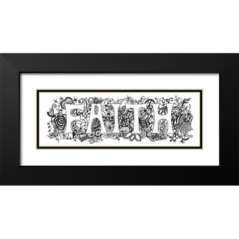 Faith Black Modern Wood Framed Art Print with Double Matting by Olson, Charlene