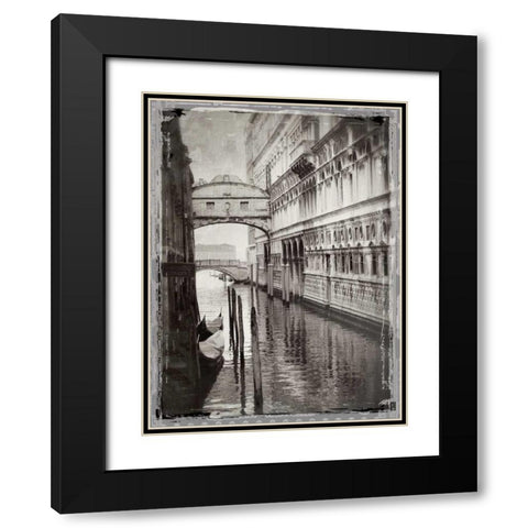 Venice Romance I Black Modern Wood Framed Art Print with Double Matting by Jackson, Susan
