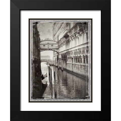 Venice Romance I Black Modern Wood Framed Art Print with Double Matting by Jackson, Susan