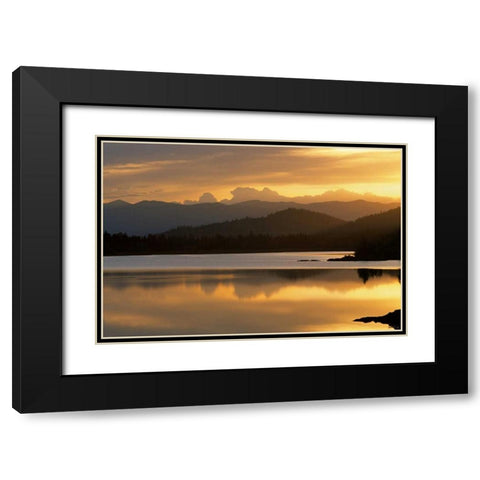Sunset at Rainbow Lake Black Modern Wood Framed Art Print with Double Matting by Delimont, Danita