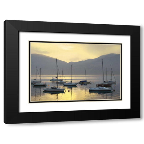 Lago di Garda Black Modern Wood Framed Art Print with Double Matting by Delimont, Danita