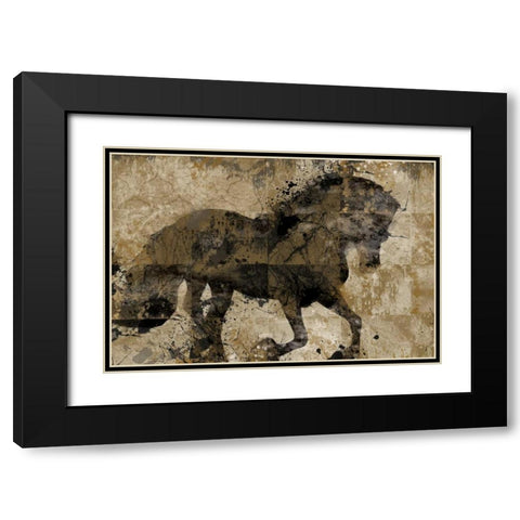 Midnight Stallion Black Modern Wood Framed Art Print with Double Matting by Robinson, Carol