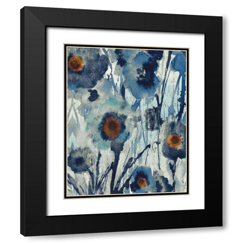 Forget Me Not II Black Modern Wood Framed Art Print with Double Matting by Jill, Susan