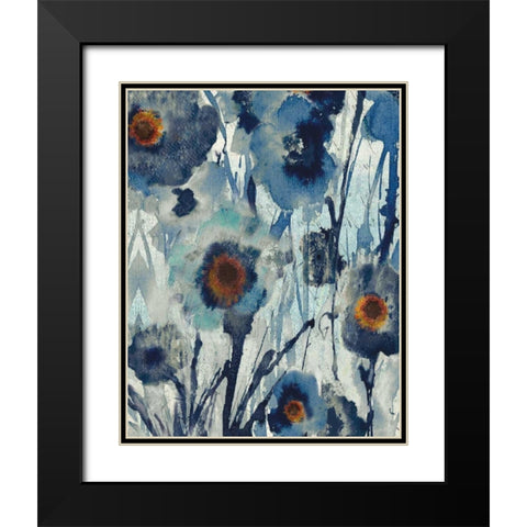 Forget Me Not II Black Modern Wood Framed Art Print with Double Matting by Jill, Susan
