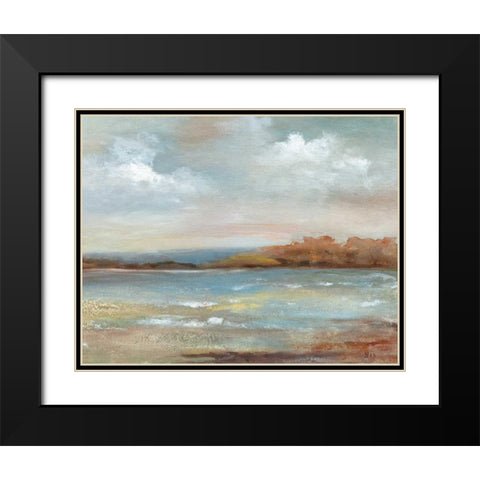 Ocean Breeze I Black Modern Wood Framed Art Print with Double Matting by Nan