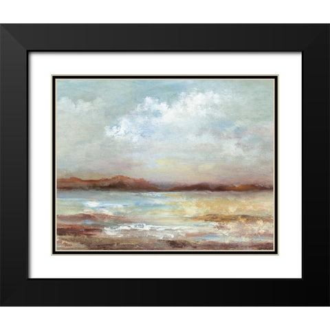 Ocean Breeze II Black Modern Wood Framed Art Print with Double Matting by Nan