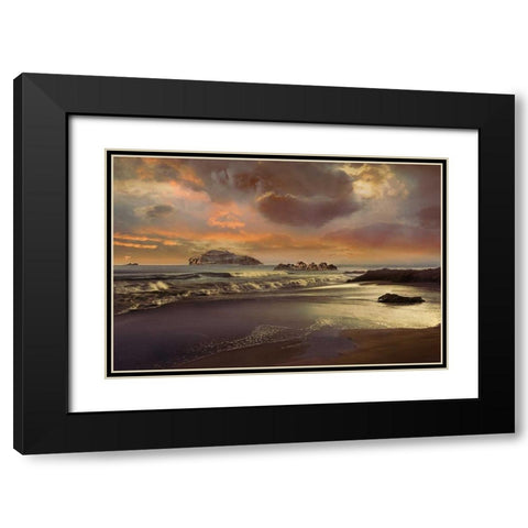 Catalina Dusk Black Modern Wood Framed Art Print with Double Matting by Calascibetta, Mike