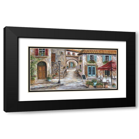 Pizzeria Trattoria Black Modern Wood Framed Art Print with Double Matting by Dunlap, Marilyn
