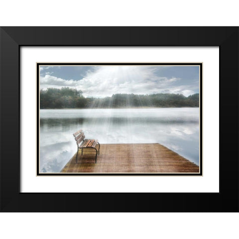 One Moment in Time Black Modern Wood Framed Art Print with Double Matting by Weisz, Irene