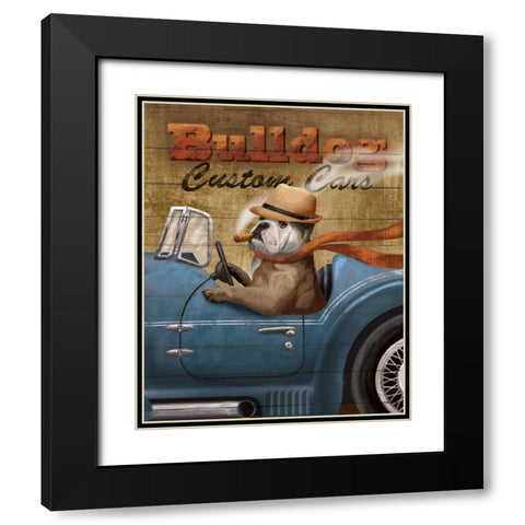 Bull Dog Custom Black Modern Wood Framed Art Print with Double Matting by Knutsen, Conrad