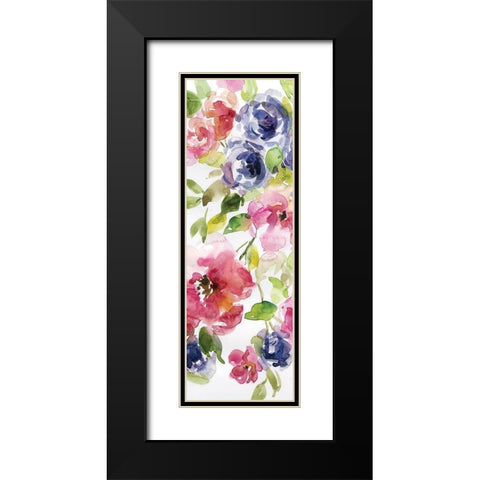 Watercolor Cascade I Black Modern Wood Framed Art Print with Double Matting by Robinson, Carol