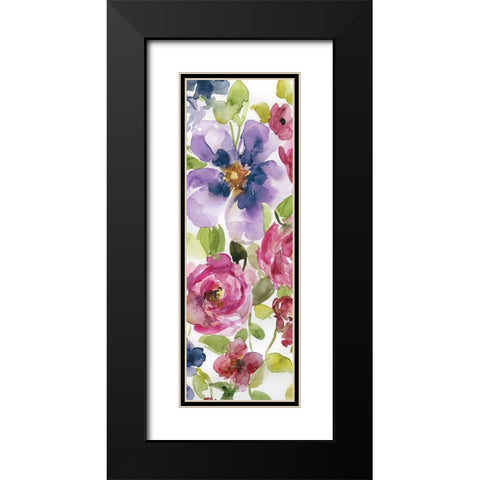 Watercolor Cascade II Black Modern Wood Framed Art Print with Double Matting by Robinson, Carol