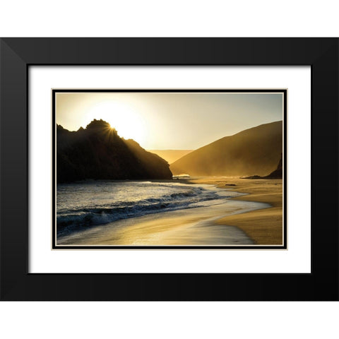 Sunset at Big Sur Black Modern Wood Framed Art Print with Double Matting by Delimont, Danita
