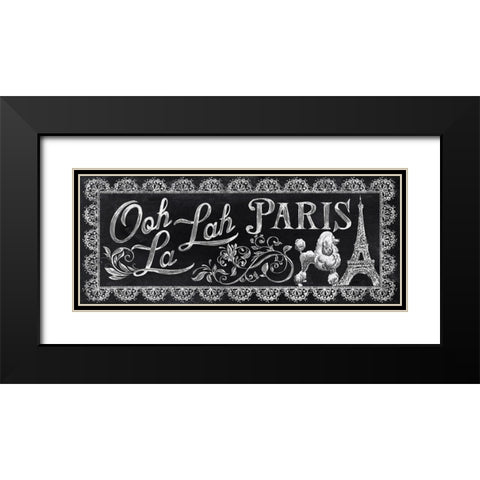 Ooh La Lah Black Modern Wood Framed Art Print with Double Matting by Knutsen, Conrad