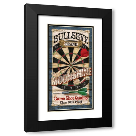 Bullseye Moonshine Black Modern Wood Framed Art Print with Double Matting by Knutsen, Conrad