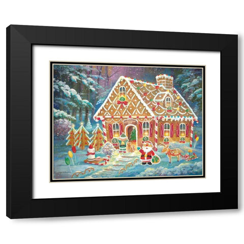 Santas Ginger Black Modern Wood Framed Art Print with Double Matting by Manning, Ruane