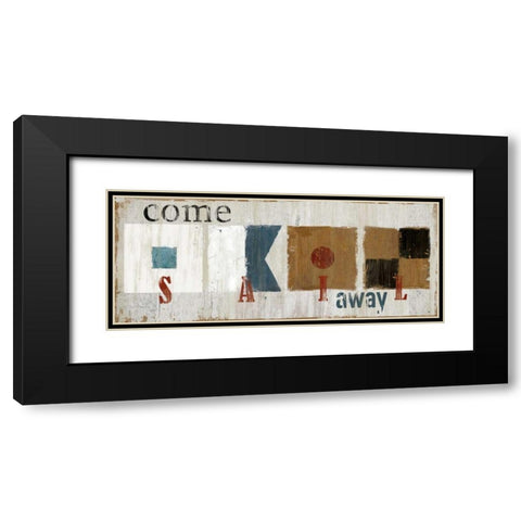 Nautical Sail Black Modern Wood Framed Art Print with Double Matting by Robinson, Carol