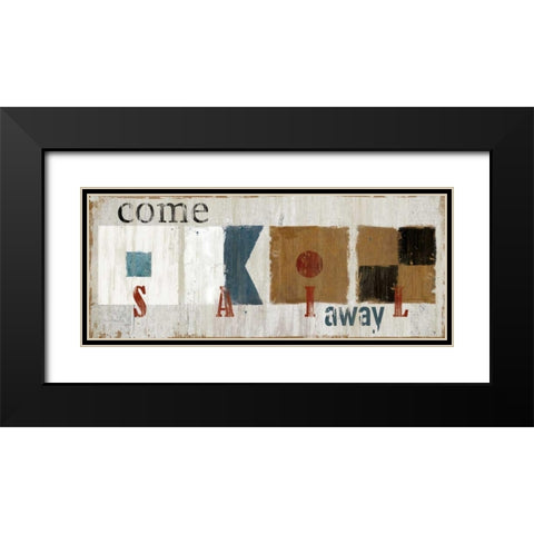 Nautical Sail Black Modern Wood Framed Art Print with Double Matting by Robinson, Carol
