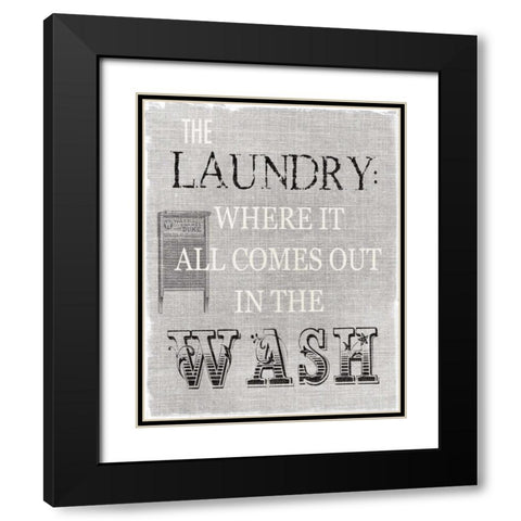 Out in the Wash Black Modern Wood Framed Art Print with Double Matting by Robinson, Carol