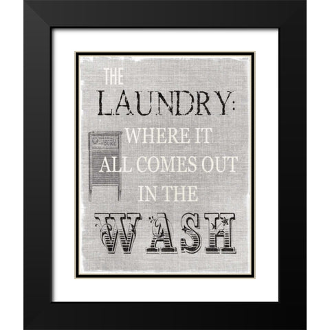 Out in the Wash Black Modern Wood Framed Art Print with Double Matting by Robinson, Carol