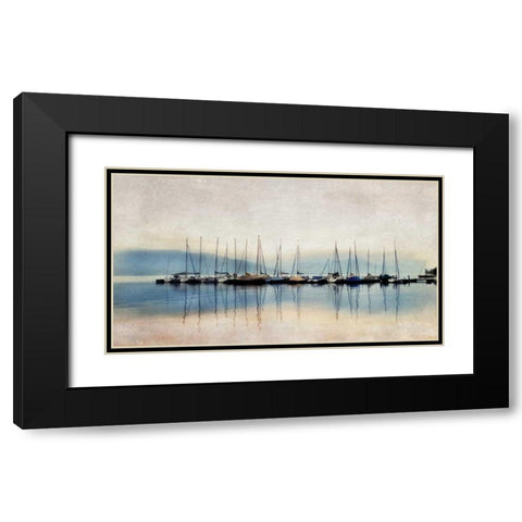 Serene Black Modern Wood Framed Art Print with Double Matting by Weisz, Irene