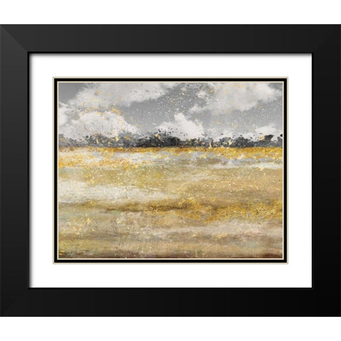 Meadow Shimmer I Black Modern Wood Framed Art Print with Double Matting by Nan