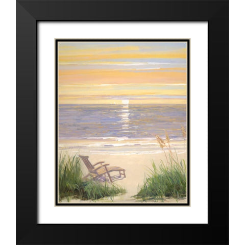 Beach at Sunset I Black Modern Wood Framed Art Print with Double Matting by Swatland, Sally