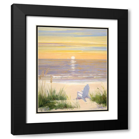 Beach at Sunset II Black Modern Wood Framed Art Print with Double Matting by Swatland, Sally